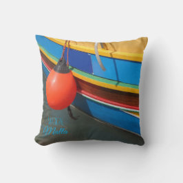 Iconic Stripe Old FishBoats Malta Souvenir Kudde