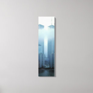 Iconic Twin Torn Behind Cloud Lodrät Canvas