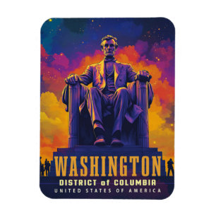 Iconic Washington D.C. med Lincoln Memorial Magnet