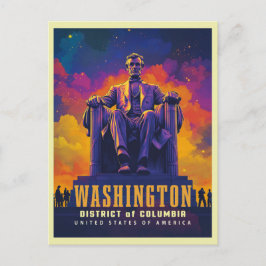 Iconic Washington D.C. med Lincoln Memorial Vykort