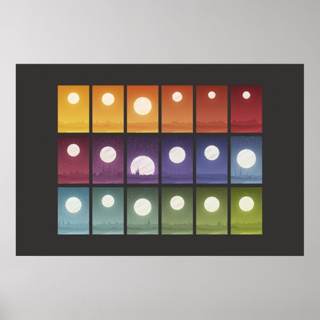 Iconography Data Art - Världar Poster (Framsidan)
