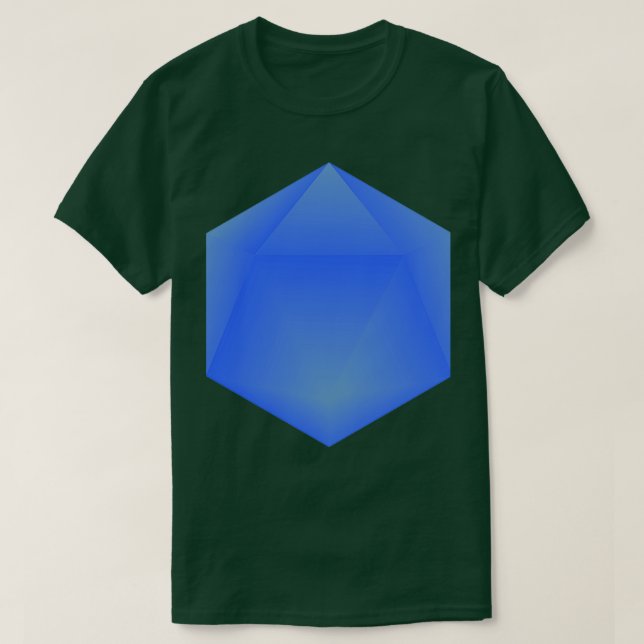 Icosahedron Blue T Shirt (Design framsida)