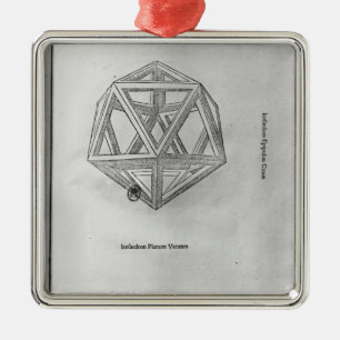 Icosahedron från 'De Divina Proportione' Julgransprydnad Metall