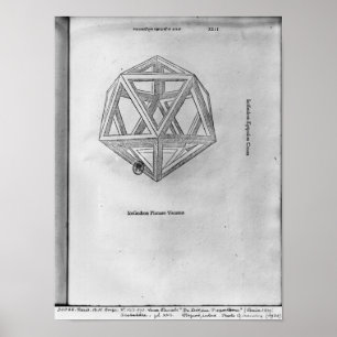 Icosahedron från "De Divina Proportione" Poster