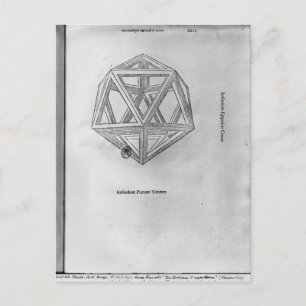 Icosahedron från "De Divina Proportione" Vykort