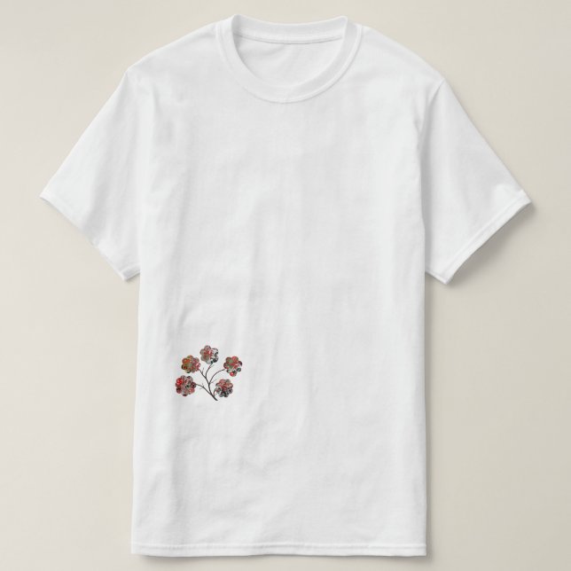 ICRed – Fram blommar och baksida T Shirt (Design framsida)