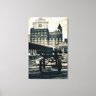 ICRR Central Station Chicago Railroad Tåg 1960 s Canvastryck