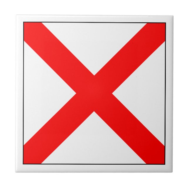 Ics-flagga V Kakelplatta (Framsidan)