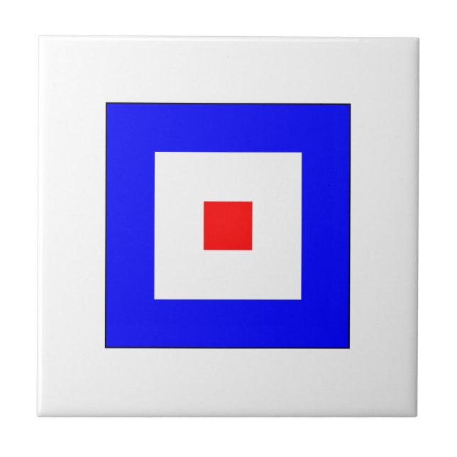 Ics-flagga W Kakelplatta (Framsidan)