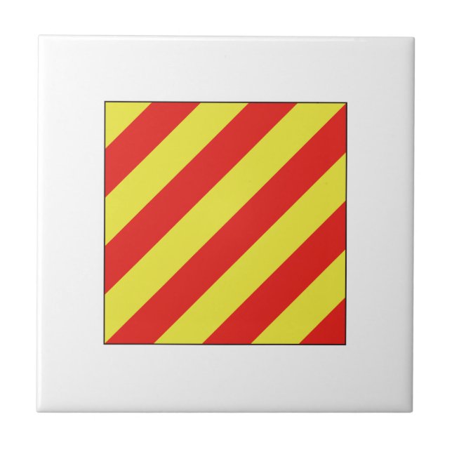 Ics-flagga Y Kakelplatta (Framsidan)