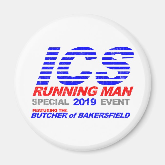 ICS Running Man Faded Magnet (Framsidan)