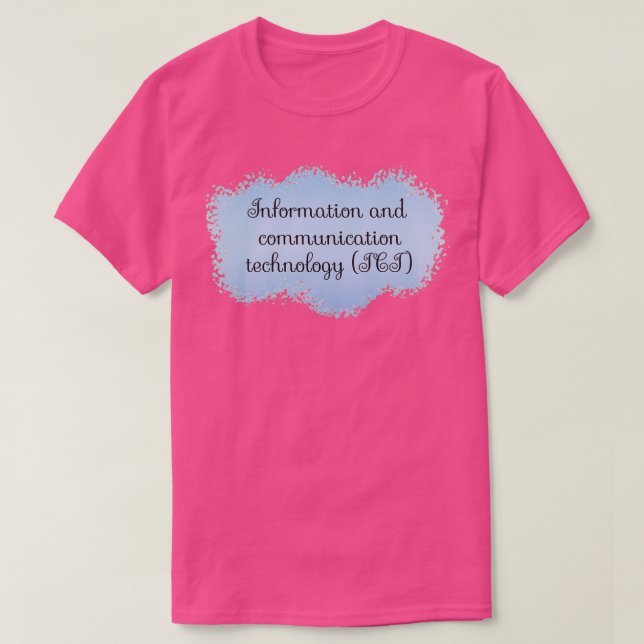 ICT Information and Communication Technology Schoo T Shirt (Design framsida)