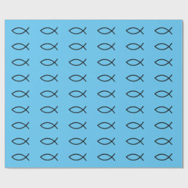 Icthus fisk som slår in papper presentpapper