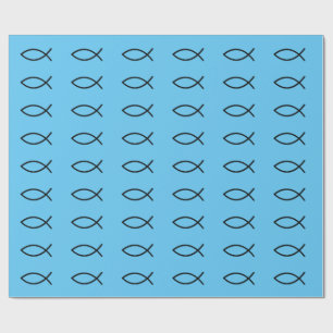 Icthus fisk som slår in papper presentpapper