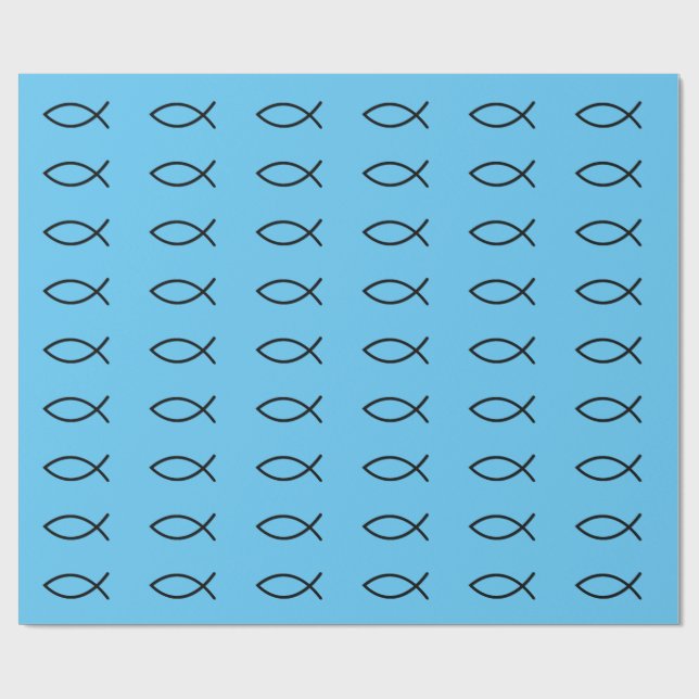 Icthus fisk som slår in papper presentpapper (Platt)