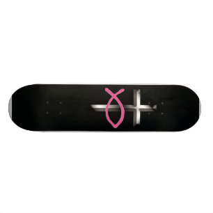 Icthus & kor old school skateboard bräda 21,6 cm