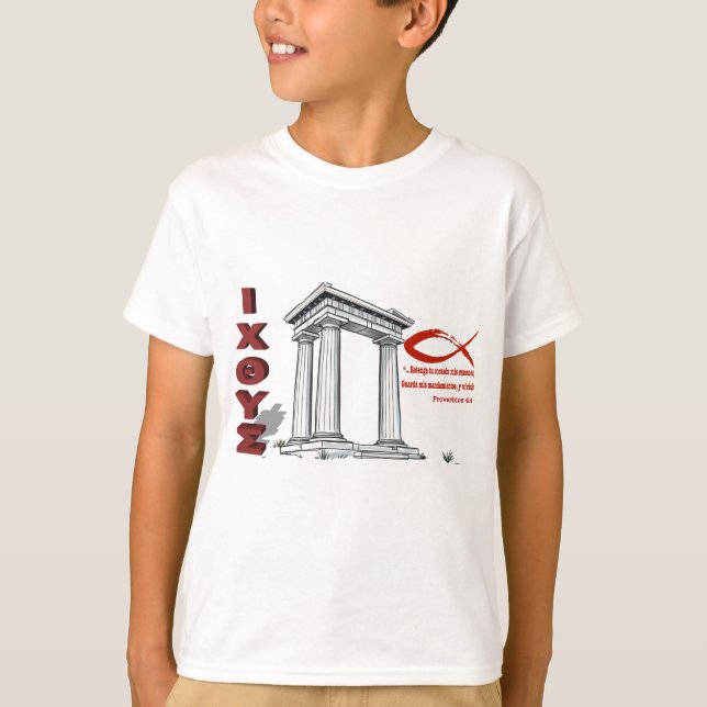 Icthys med bibelcitat t shirt (Framsida)