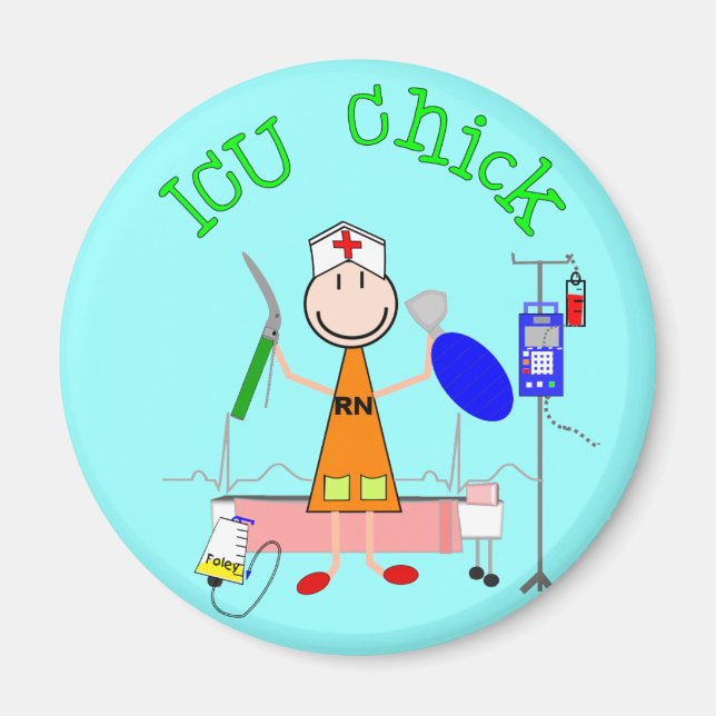 ICU-Chick (sjuksköterska) Magnet (Framsidan)