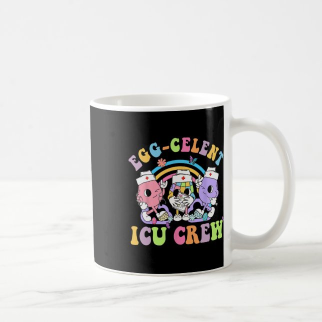 Icu Crew Egg-celent Cute Bunny Påsk Intensive Ca Kaffemugg (Höger)