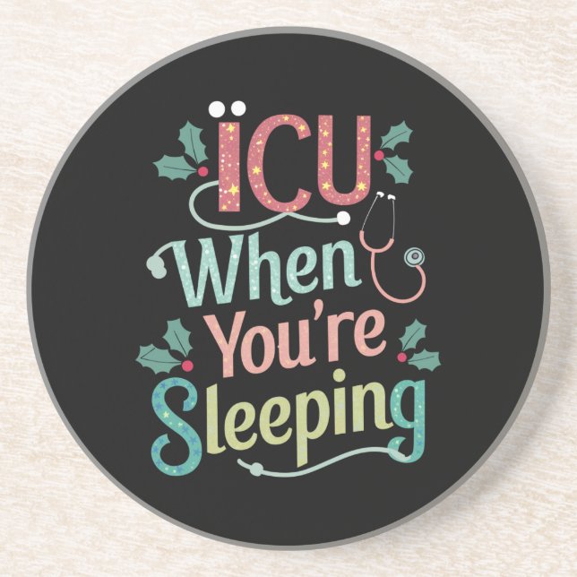 ICU när du lämnar ICU-sjukan jul Underlägg (Framsidan)
