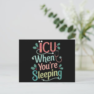 ICU när du sover ICU-sjuksköterska jul Helg Vykort
