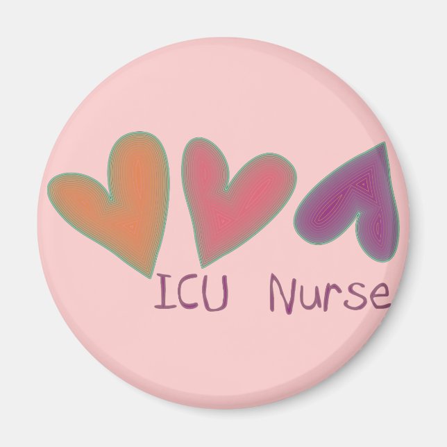 ICU Nurse 3-hörningar Magnet (Framsidan)