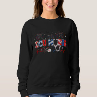 Icu Nurse 4:e juli Amerikanska patriotiska USA Ste T Shirt