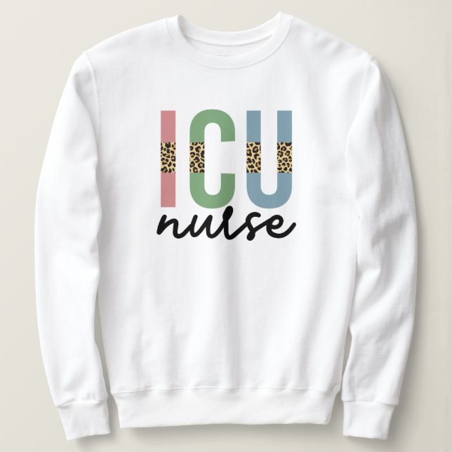 ICU Nurse Cheetah RN Sjuksköterskeavskrivning T Shirt (Design framsida)
