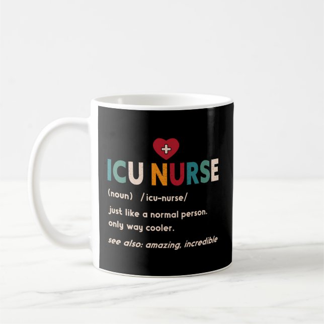 Icu Nurse Definition Hospital Rn Medial Intensive Kaffemugg (Vänster)