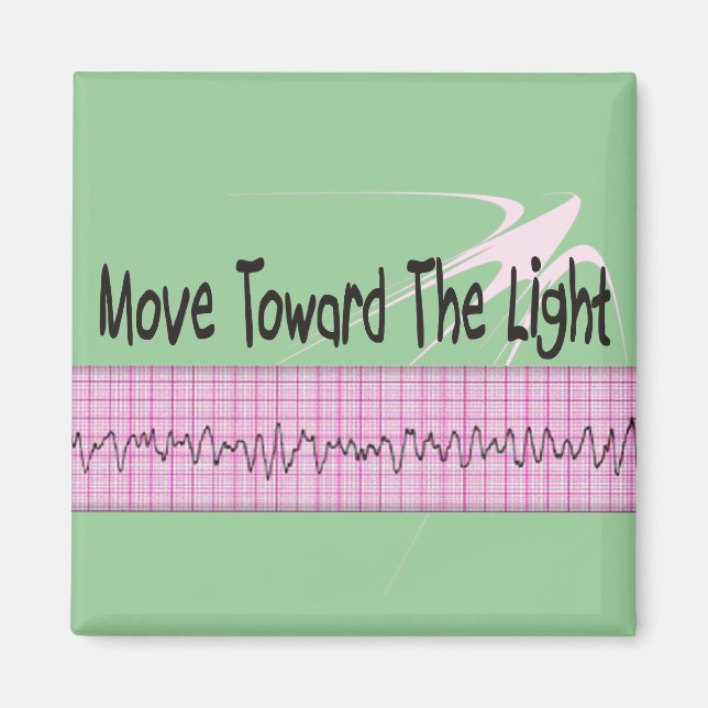 ICU Nurse Gift—Superskoj V-Fib EKG Strip Design Magnet (Framsidan)