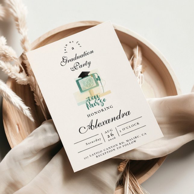 ICU Nurse Graduation Party Inbjudningar (Skapare uppladdad)