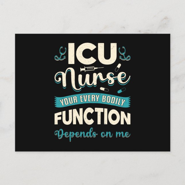 ICU Nurse Medicine Akut Kärlek Ambulance Funny Vykort (Framsida)