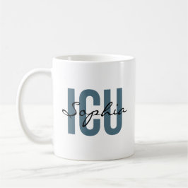 ICU Nurse Personalized Name Minimalist Typography Kaffemugg
