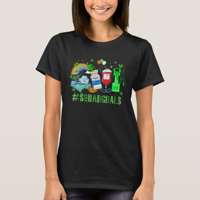 ICU Nurse Squad Goals  ICU Nurse Crew St Patrick s T Shirt (Framsida)