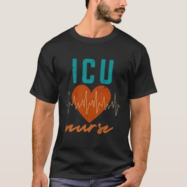 Icu Nurse Work School Nursing Funny Team Squad Gif T Shirt (Framsida)