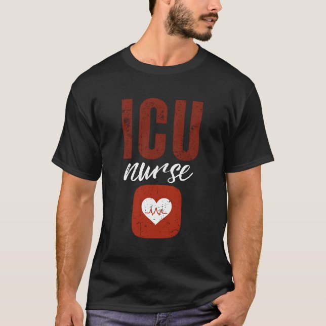 Icu Nurse Work School Nursing Team Squad T Shirt (Framsida)