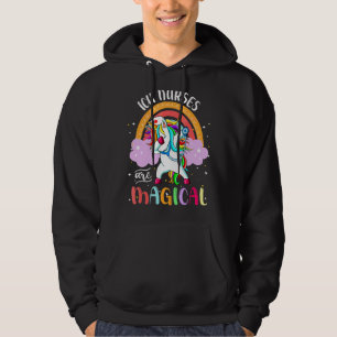 Icu Nurses Rn Nursing Magic Unicorn Rainbow Hoodie