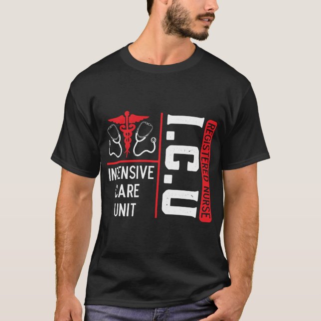 ICU-registrerad sjukhusvårdsenhet T Shirt (Framsida)
