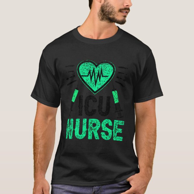 Icu sjuksköterska Intensive Care Ice Hospital T Shirt (Framsida)