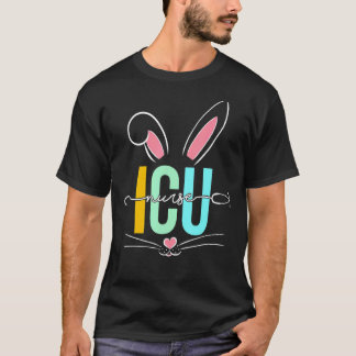 Icu Sjuksköterska Kaninöron Stetoskop Omvårdnad På T Shirt
