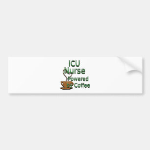 ICU-sjuksköterska som drivas av kaffe Bildekal
