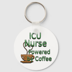 ICU-sjuksköterska som drivas av kaffe Nyckelring
