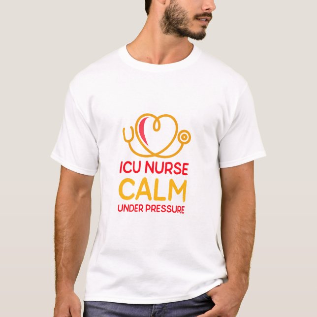 ICU Sjuksköterska T-Shirt – Lugn Under (Framsida)