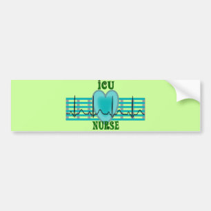 ICU-sjuksköterskegåvor, QRS- och hjärtdesign Bildekal