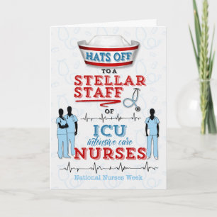 ICU sjuksköterskor på nationalsjuksköterskor Tack Kort