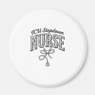 ICU Stepdown Sjuksköterska Vintage Blommig Stetosk Magnet