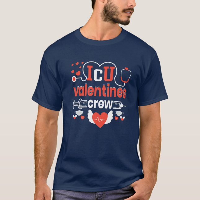 ICU Valentines day Crew | Sjuksköterska T Shirt (Framsida)