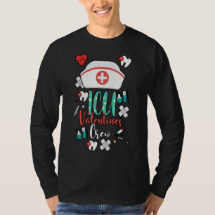 Icu Valentiness Nurse Crew Family sjukskötersing T Shirt