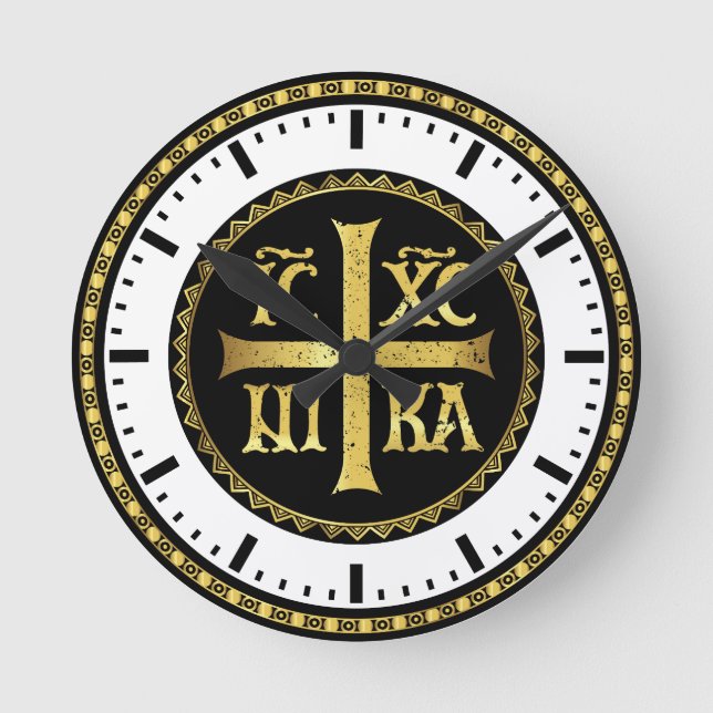 ICXC Jesus II Rund Klocka (Framsida)
