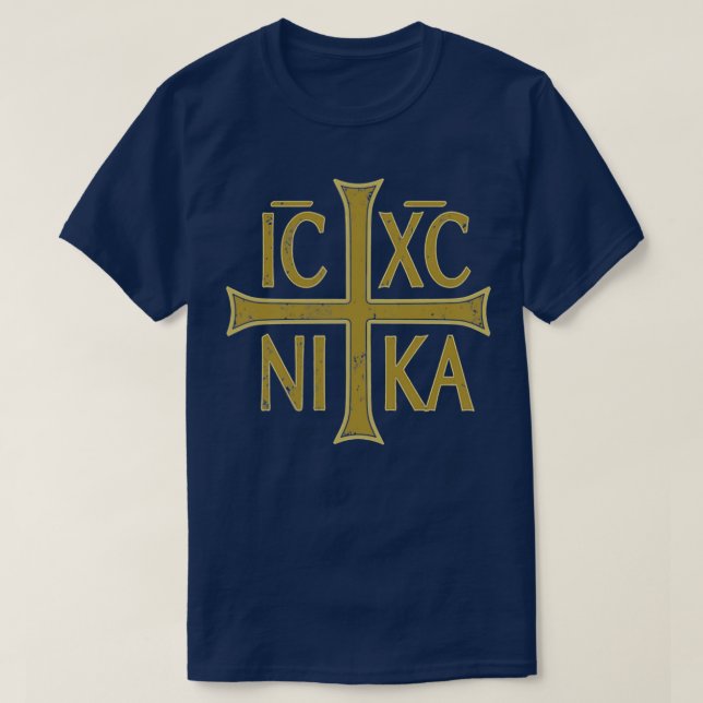 ICXC NIKA Christogram Kor Orthodox Christian Dis T Shirt (Design framsida)